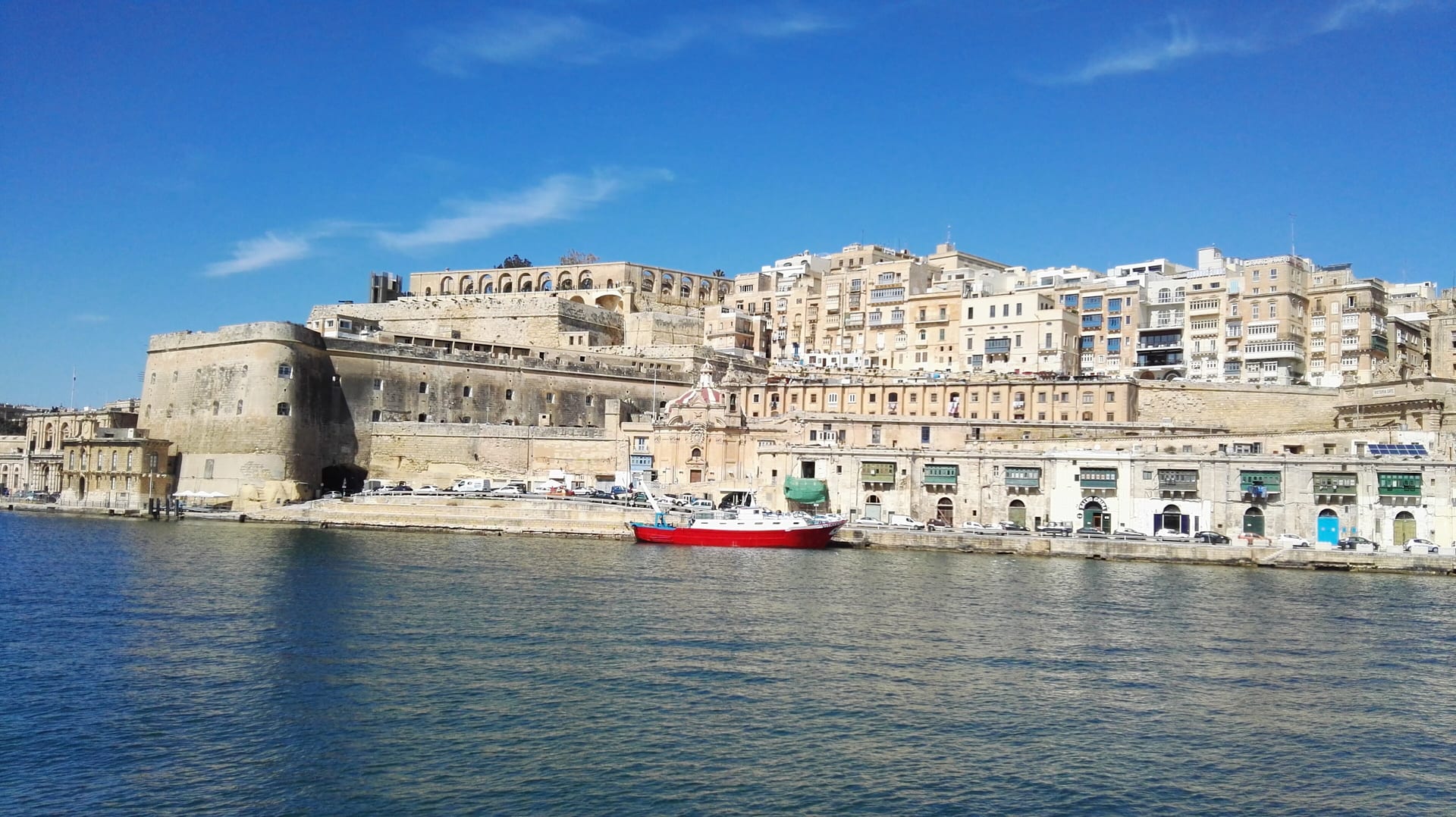 Grand Harbour and Marsamxett Harbour seen from the water